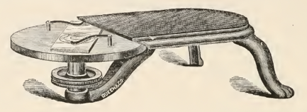 A picture containing furniture, table, indoor, old
Description automatically generated
