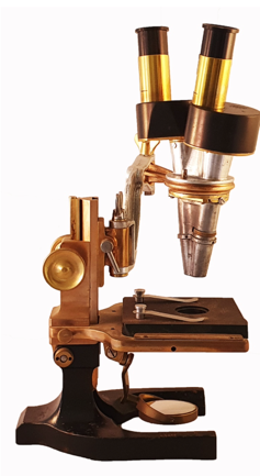 A close up of a microscope
Description automatically generated